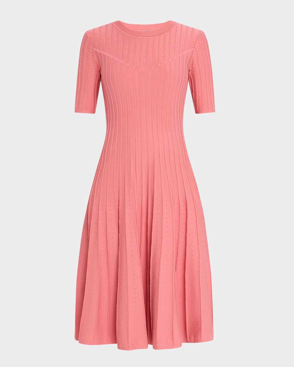 The Wanda Ribbed A-Line Midi Sweater Dress
